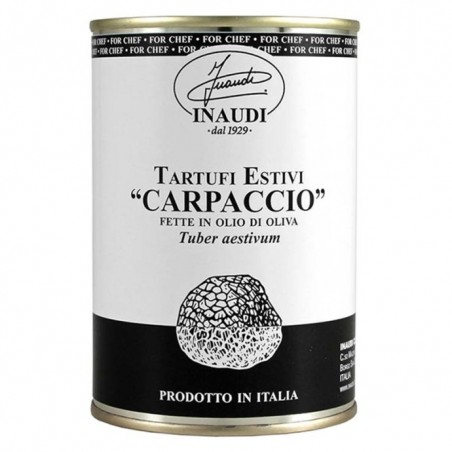 Carpaccio de truffes noires aestivum à l huile d olive boîte 380gr Saclà