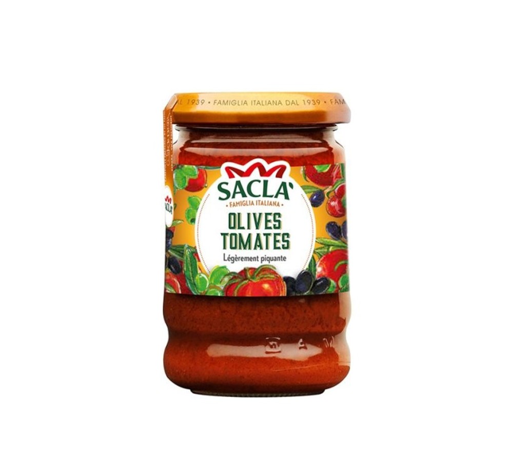 Sauce Tomates & Olives 190g – Recette italienne Saclà Sauce Tomates & Olives 190g – Recette italienne Saclà