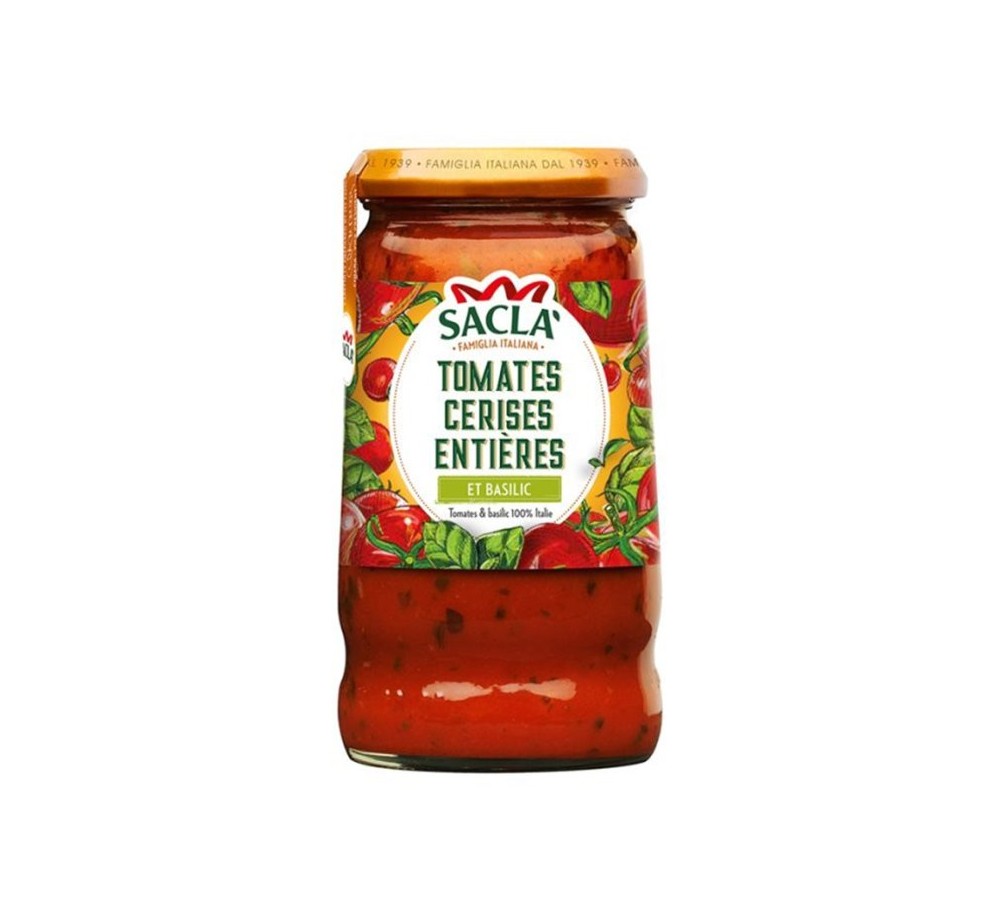 Sauce Tomates & cerises basilic 345gr