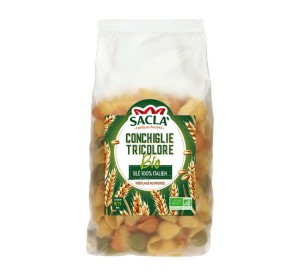 Pâtes Conchiglie Tricolore Bio Saclà 500 g – Pâtes italiennes