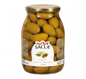 Olives vertes Belle de Cerignole au naturel 1kg – Saclà