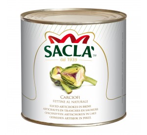 Tranches d'artichauts au naturel Saclà 2,5 kg - format pro