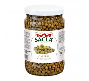 Câpres au vinaigre de vin Saclà 1,6 kg - format professionnel