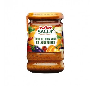 Sauce Trio de Poivrons & Aubergines Saclà 190g – Recette gourmande
