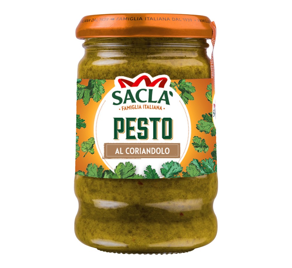 Pesto coriandre Saclà 190g - Saveur fraîche et audacieuse