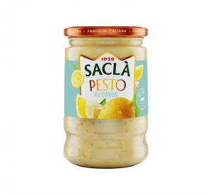 Pesto au citron 190g Saclà – Pesto citronné aux amandes et fromage