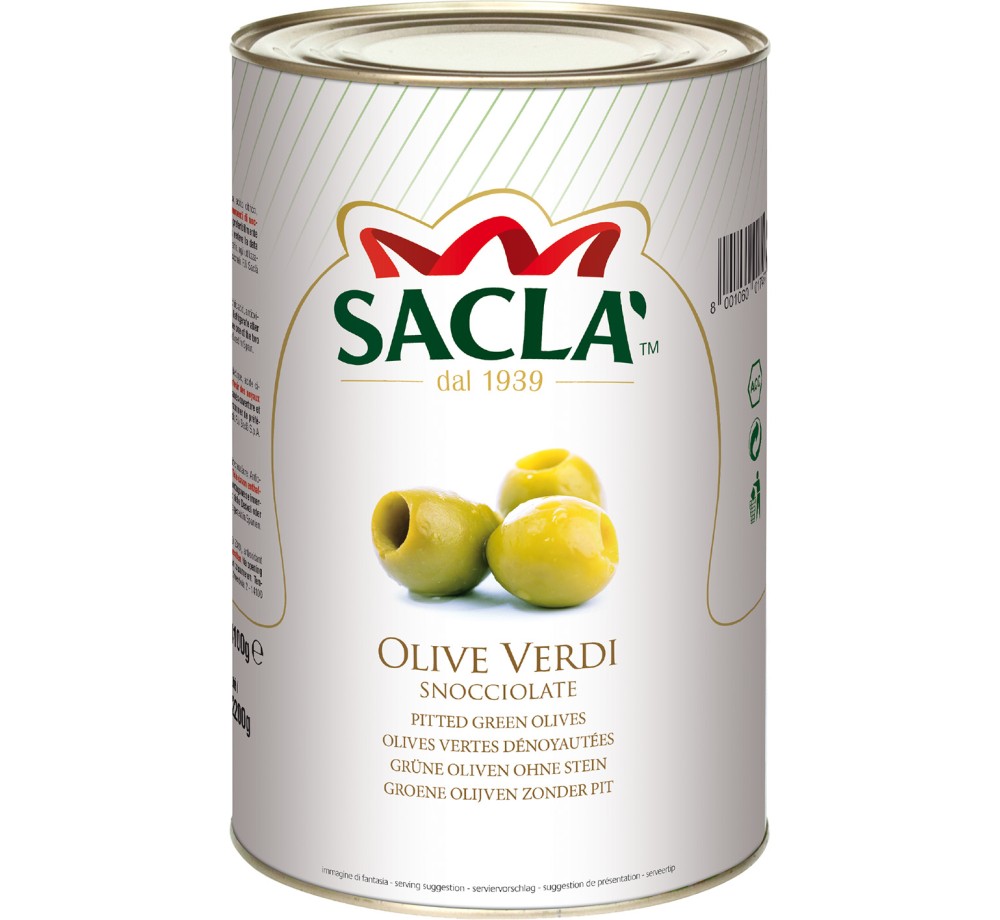 Olives vertes dénoyautées 4,1kg