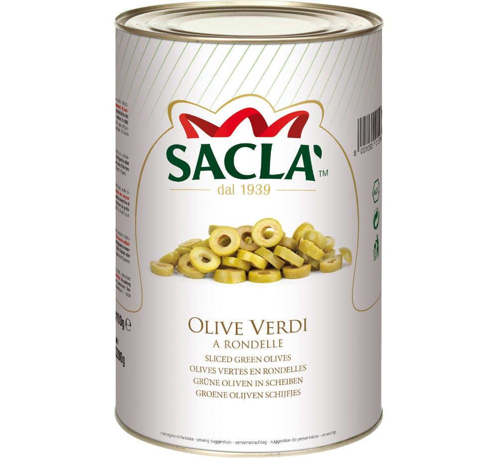 Olives vertes en rondelle au naturel 4.1 kg