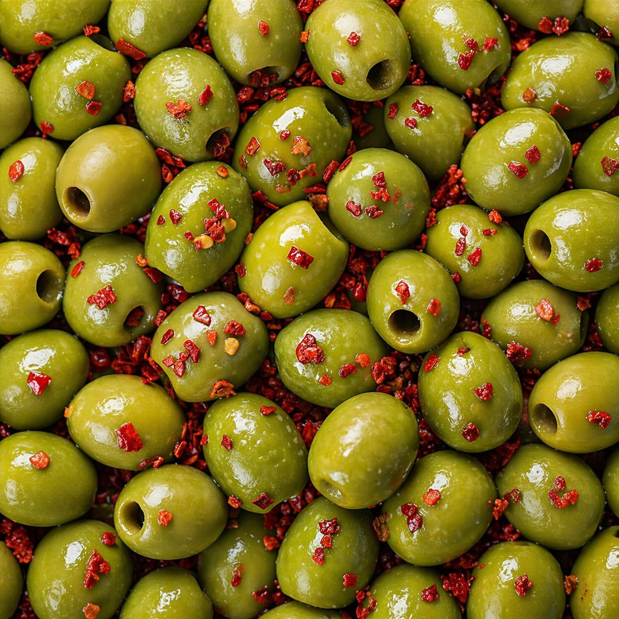 OLIVES VERTES AU PIMENT