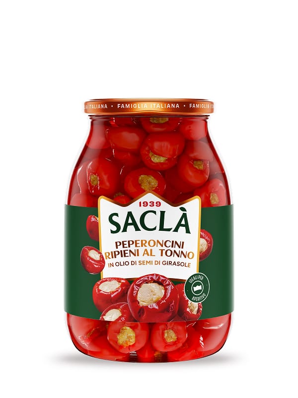 Poivrons farcis au thon conservés à l’huile de tournesol — 1kg