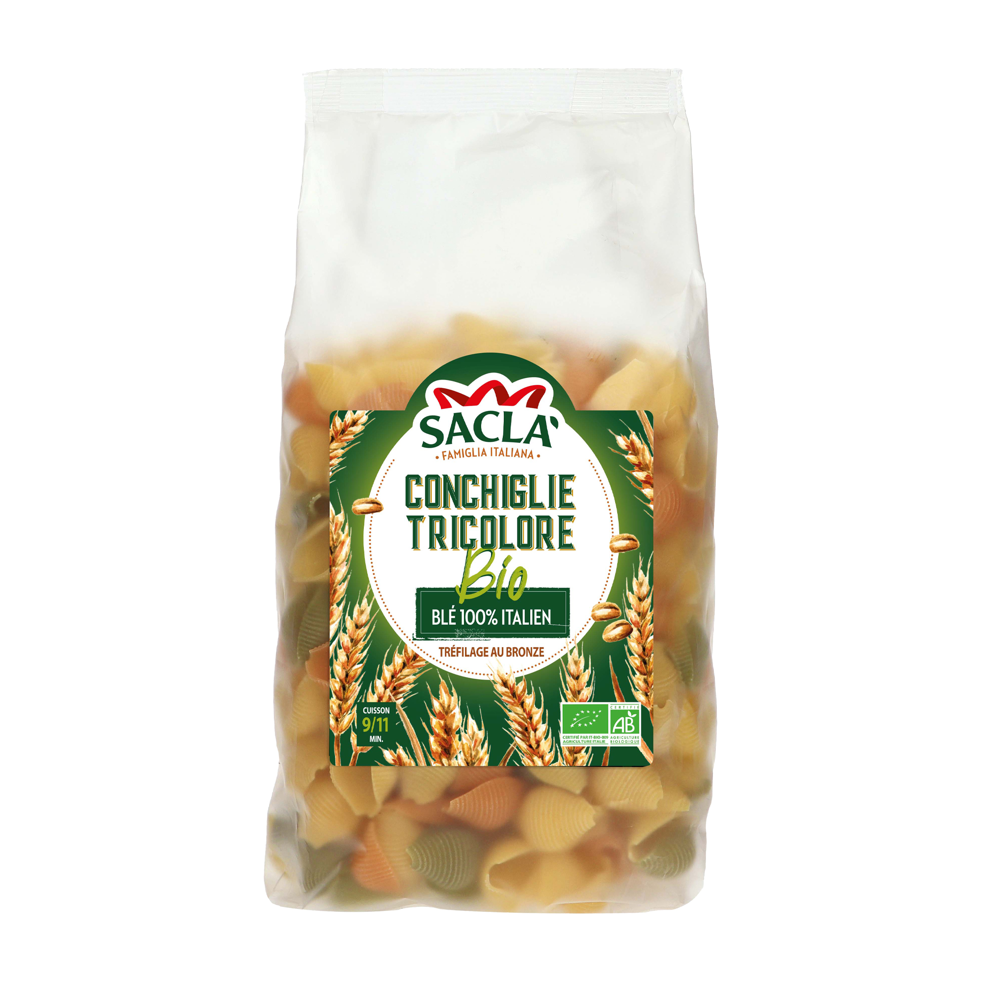 Conchiglie tricolore Bio — 500g