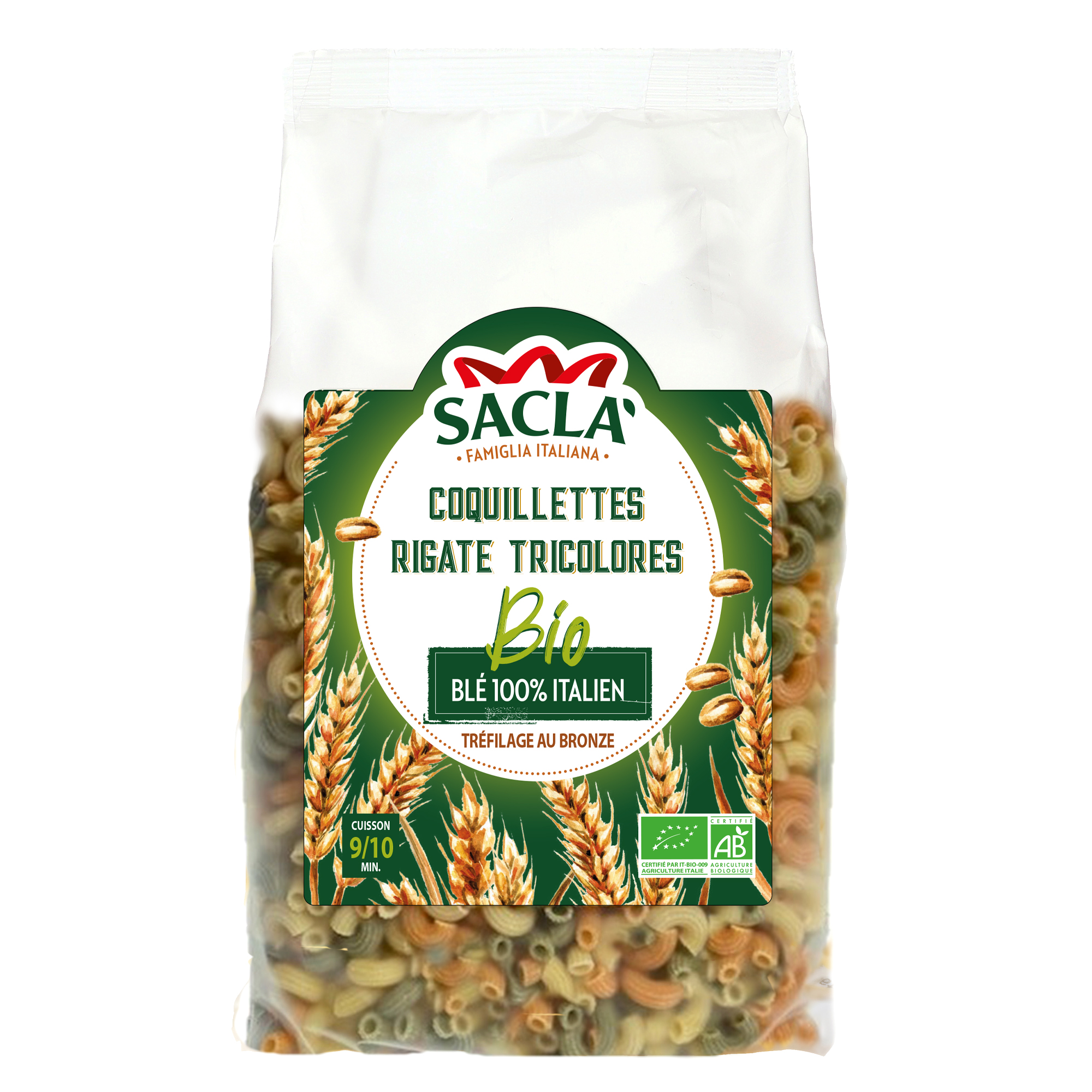 Coquillettes Rigate Tricolore Bio — 500g
