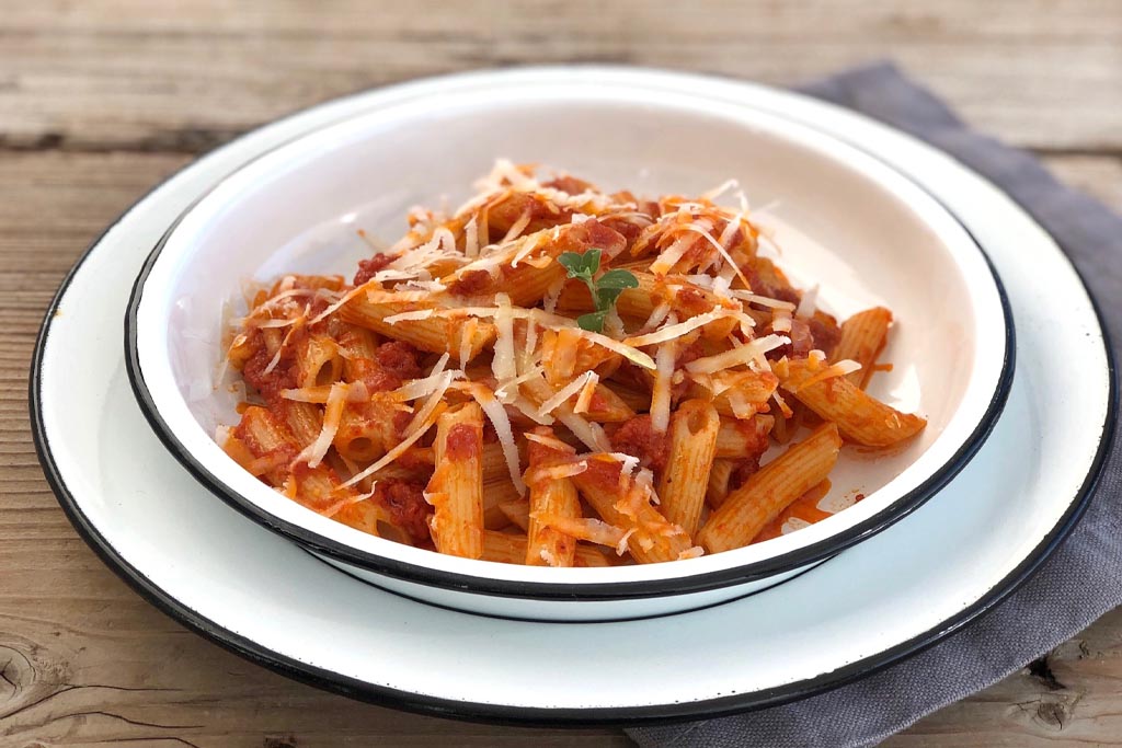 Penne all&rsquo;Arrabbiata à l&rsquo;italienne