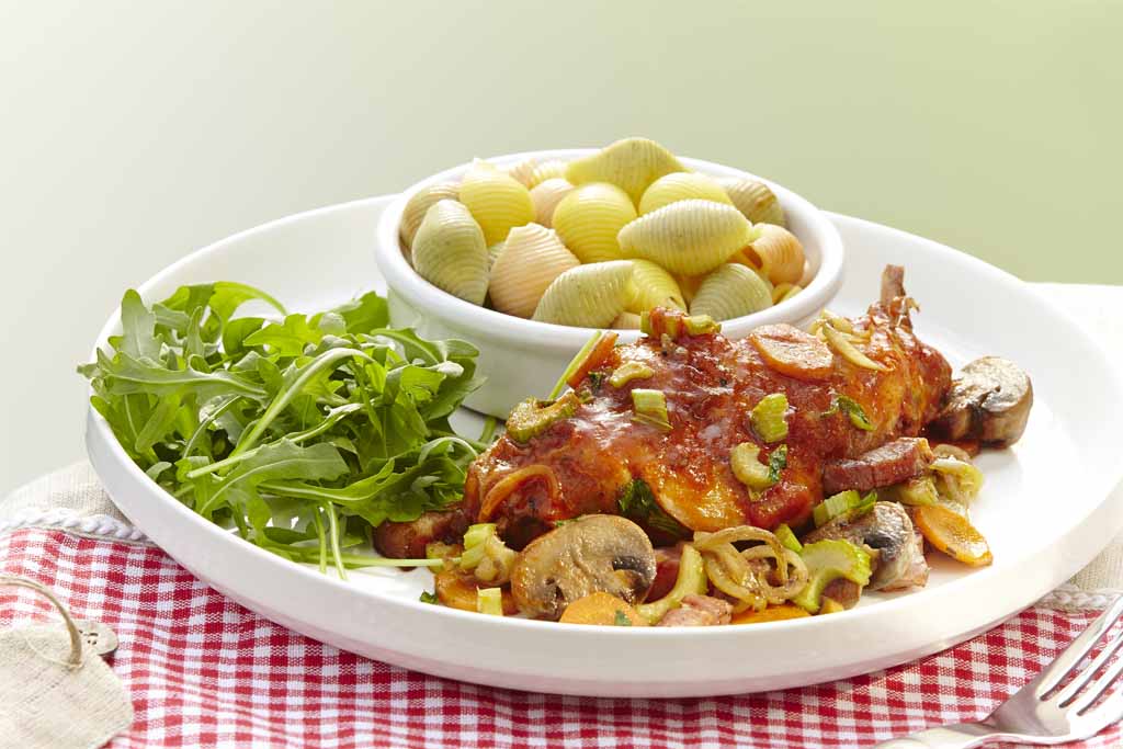 Lapin à l&rsquo;italienne Sauce Tomates séchées & ail