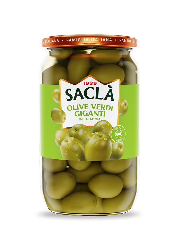 Olives vertes  géantes entières au naturel — 1,65kg