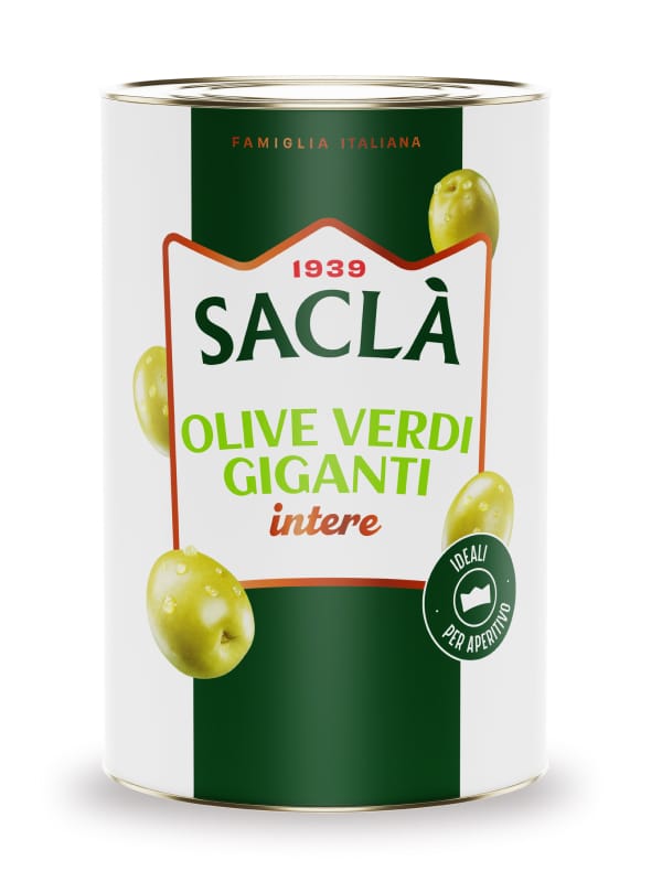 Olives vertes  entières géantes au naturel — 4,1kg