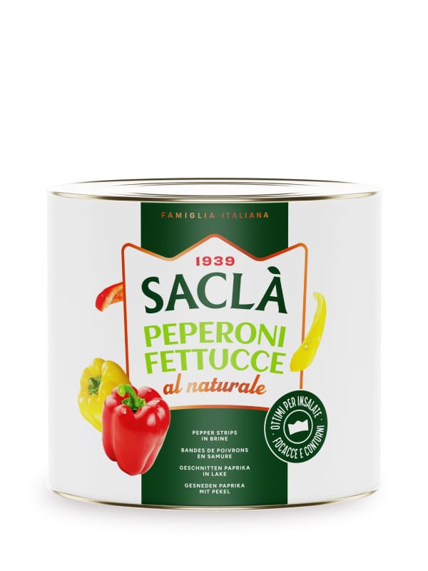 Filets de  poivrons jaunes et rouges en saumure — 2,5kg