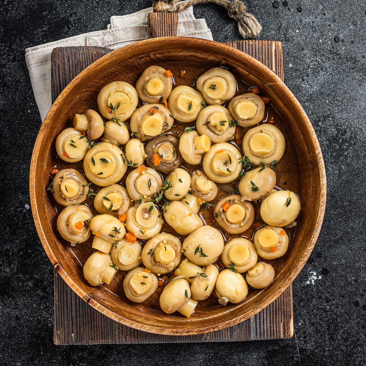 Petits champignons à l&rsquo;huile de tournesol