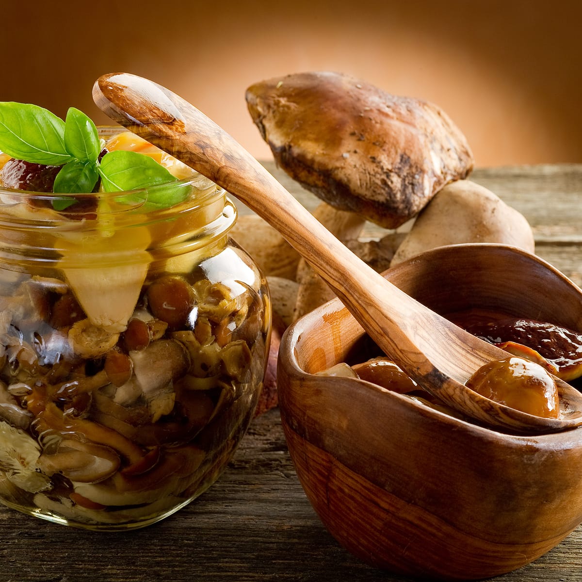 Mélange de champignons à l&rsquo;huile de tournesol